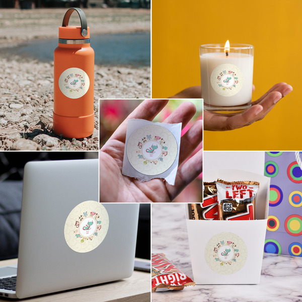 Chinese Zodiac Multipurpose Round Labels - In Context