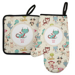 Chinese Zodiac Left Oven Mitt & Pot Holder Set w/ Name or Text