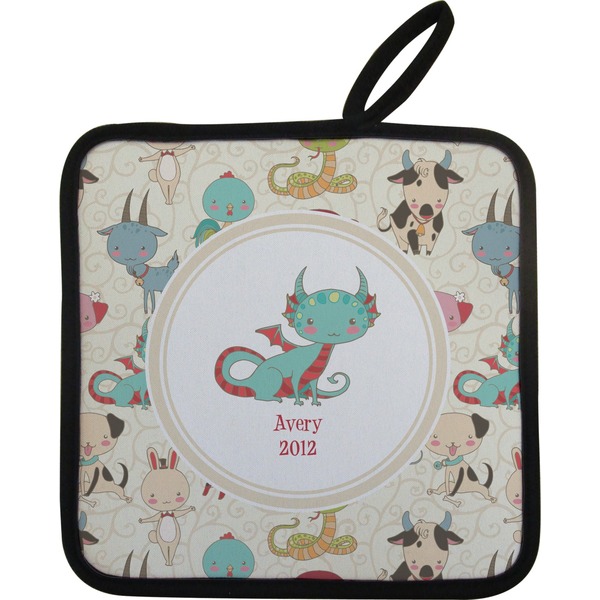 Custom Chinese Zodiac Pot Holder w/ Name or Text