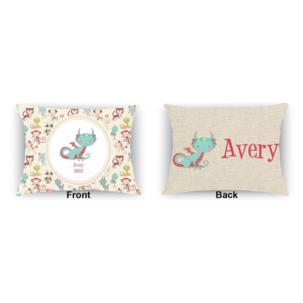 Chinese Zodiac  Outdoor Rectangular Throw Pillow (Front and Back)