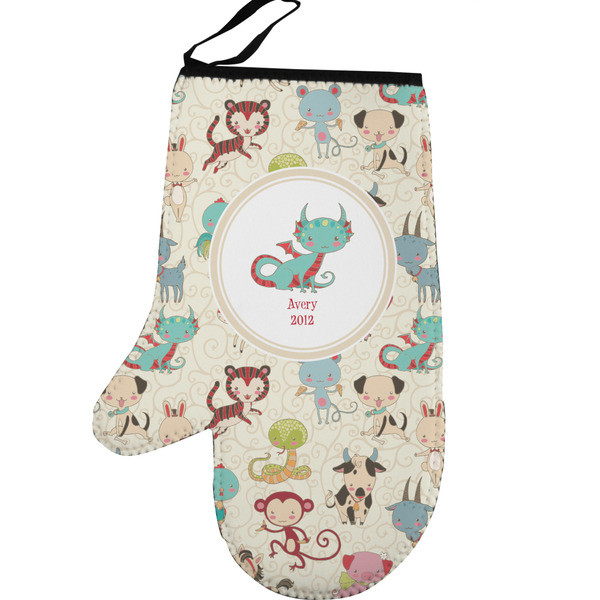 Custom Chinese Zodiac Left Oven Mitt (Personalized)