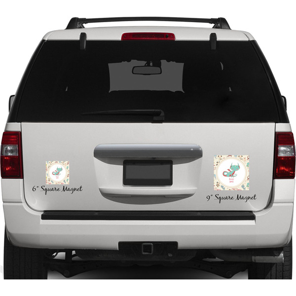 Chinese Zodiac Personalized Square Car Magnets on Ford Explorer