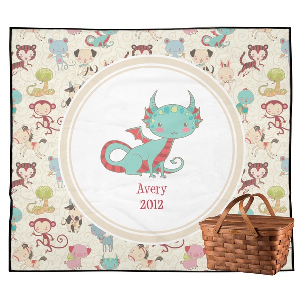 Custom Chinese Zodiac Outdoor Picnic Blanket (Personalized)