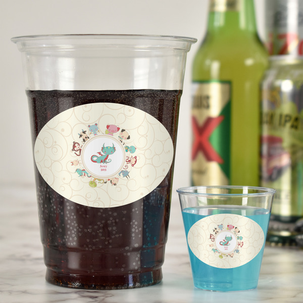 Chinese Zodiac Plastic Shot Glasses - In Context