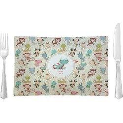 Chinese Zodiac Rectangular Glass Lunch / Dinner Plate - Single or Set (Personalized)