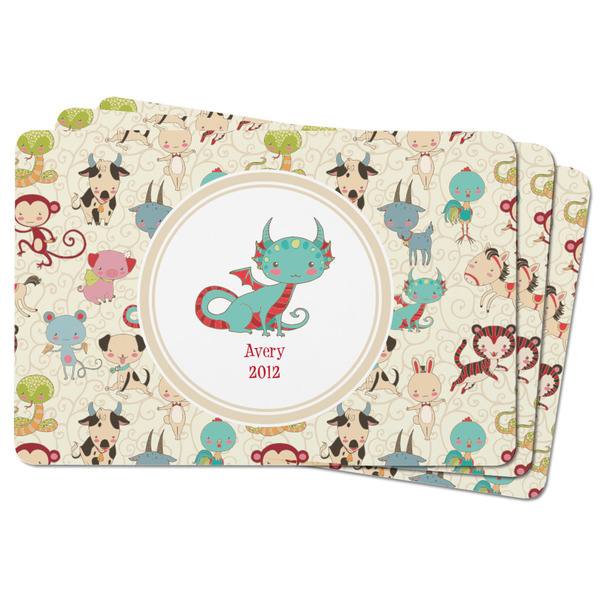 Chinese Zodiac Rectangular Fridge Magnet - THREE