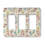 Chinese Zodiac Rocker Style Light Switch Cover - Three Switch