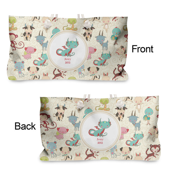 Chinese Zodiac Large Rope Tote - From & Back View