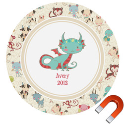 Chinese Zodiac Round Car Magnet - 6" (Personalized)