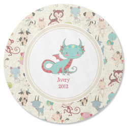 Chinese Zodiac Round Rubber Backed Coaster (Personalized)