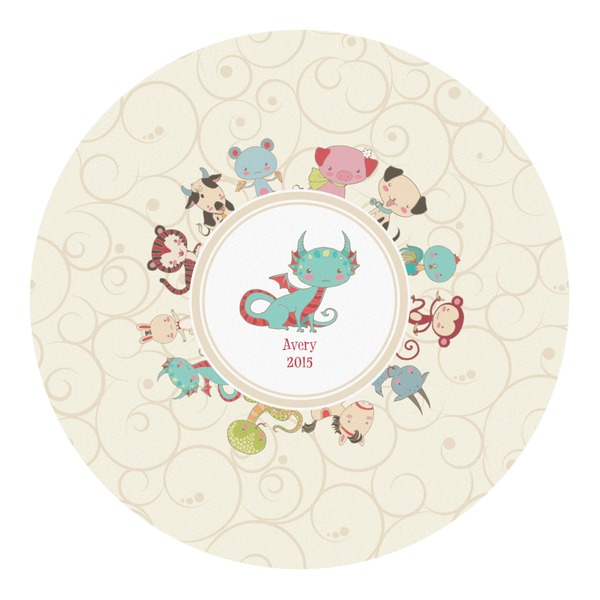 Custom Chinese Zodiac Round Decal - XLarge (Personalized)