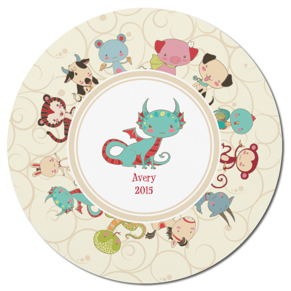 Chinese Zodiac Round Fridge Magnet - FRONT