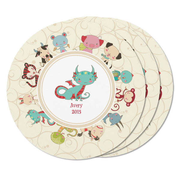 Chinese Zodiac Round Fridge Magnet - THREE