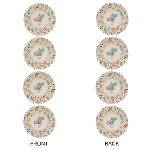Chinese Zodiac Round Linen Placemats - APPROVAL Set of 4 (double sided)