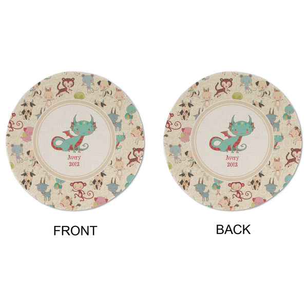 Chinese Zodiac Round Linen Placemats - APPROVAL (double sided)