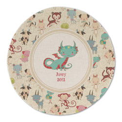 Chinese Zodiac Round Linen Placemat (Personalized)