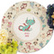 Chinese Zodiac Round Linen Placemats - Front (w flowers)