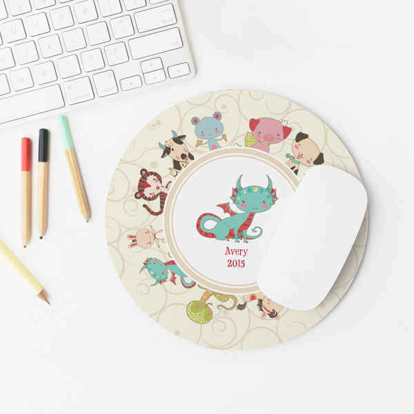 Chinese Zodiac Round Mousepad - LIFESTYLE 2