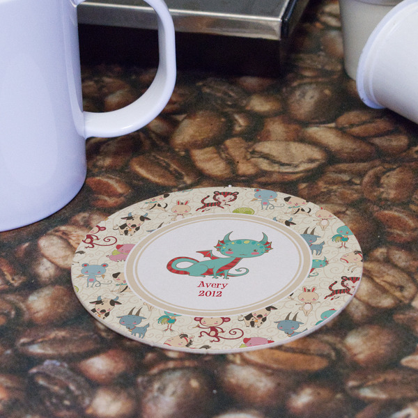 Chinese Zodiac Round Paper Coaster - Front