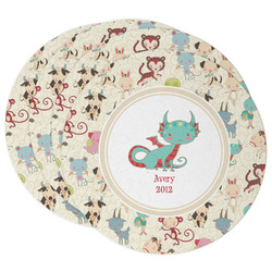 Chinese Zodiac Round Paper Coasters w/ Name or Text