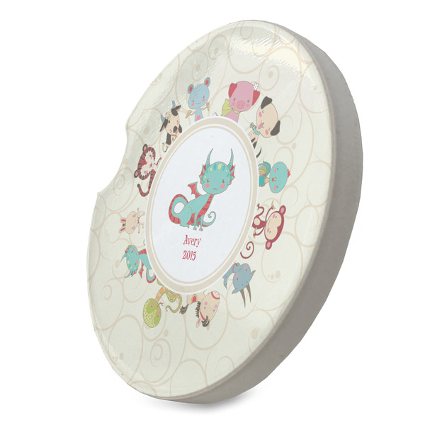 Chinese Zodiac Sandstone Car Coaster - STANDING ANGLE