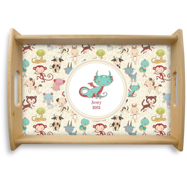 Custom Chinese Zodiac Natural Wooden Tray - Small (Personalized)
