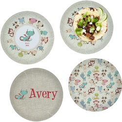 Chinese Zodiac Set of 4 Glass Lunch / Dinner Plate 10" (Personalized)