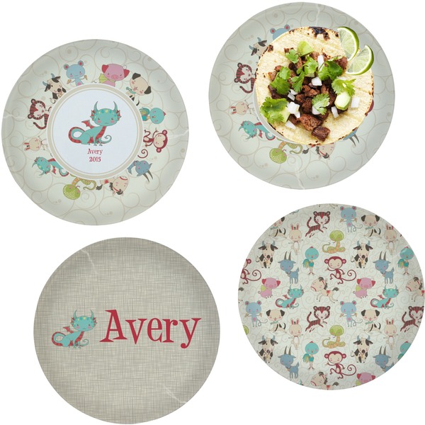 Chinese Zodiac Set of Lunch / Dinner Plates