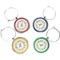 Chinese Zodiac Wine Charms (Set of 4) (Personalized)