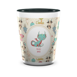 Chinese Zodiac Ceramic Shot Glass - 1.5 oz - Two Tone - Single (Personalized)