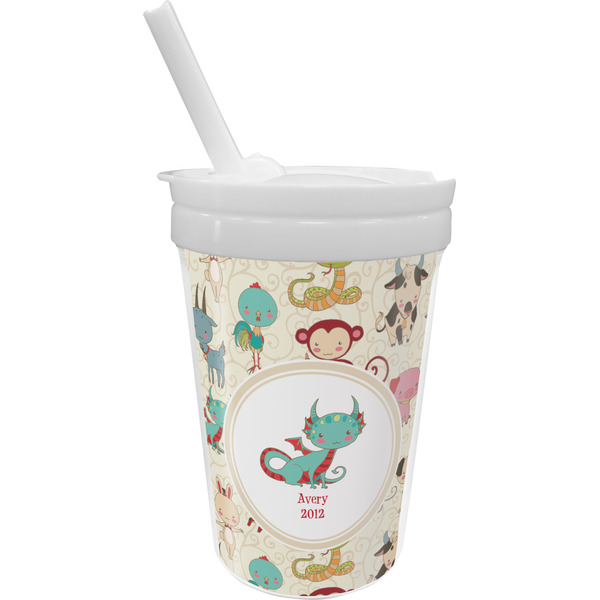 Custom Chinese Zodiac Sippy Cup with Straw (Personalized)