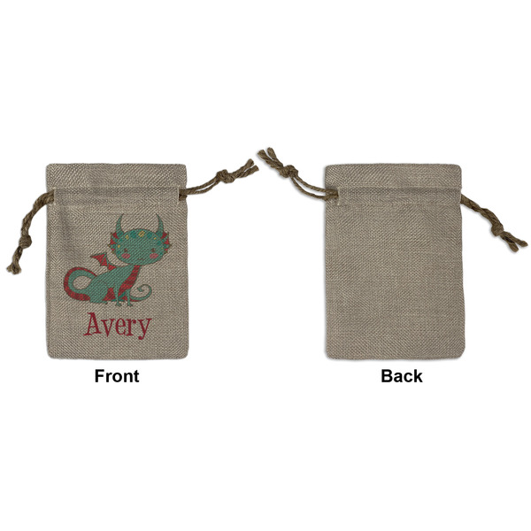 Chinese Zodiac Small Burlap Gift Bag - Front Approval