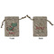 Chinese Zodiac Small Burlap Gift Bag - Front & Back (Personalized)