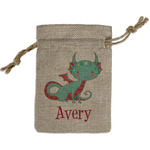 Chinese Zodiac Small Burlap Gift Bag - Front (Personalized)