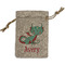 Chinese Zodiac Small Burlap Gift Bag - Front