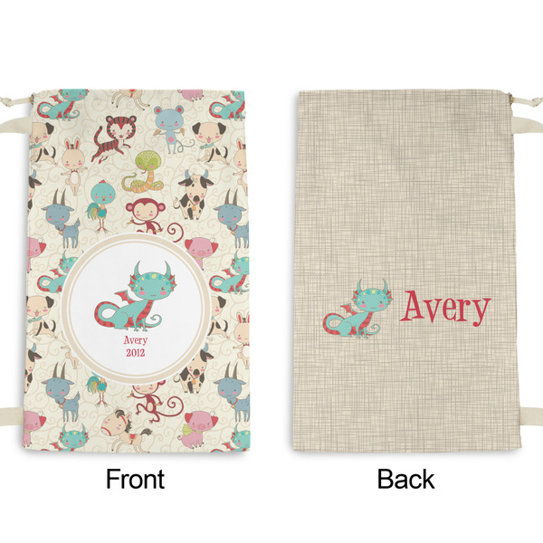 Chinese Zodiac Small Laundry Bag - Front & Back View