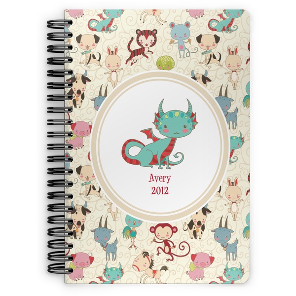 Custom Chinese Zodiac Spiral Notebook - 7x10 w/ Name or Text