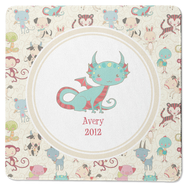 Chinese Zodiac Square Coaster Rubber Back - Single