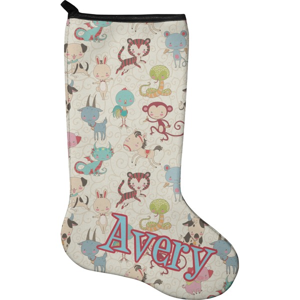 Custom Chinese Zodiac Holiday Stocking - Neoprene (Personalized)