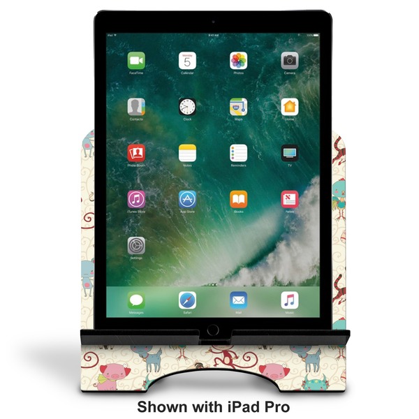 Chinese Zodiac Stylized Tablet Stand - Front with ipad