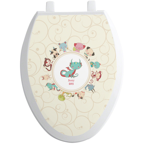 Custom Chinese Zodiac Toilet Seat Decal - Elongated (Personalized)