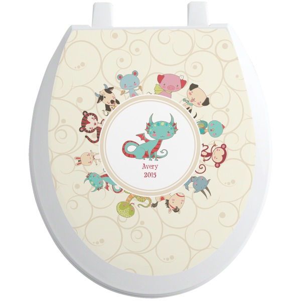 Custom Chinese Zodiac Toilet Seat Decal - Round (Personalized)