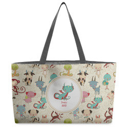 Chinese Zodiac Beach Totes Bag - w/ Black Handles (Personalized)