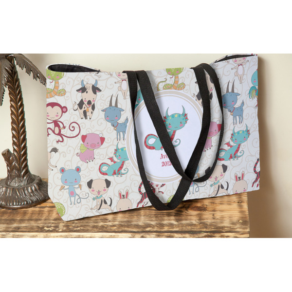 Chinese Zodiac Tote w/Black Handles - Lifestyle View