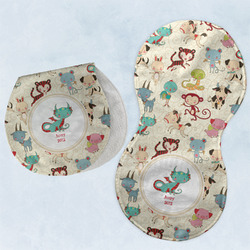 Chinese Zodiac Burp Pads - Velour - Set of 2 w/ Name or Text