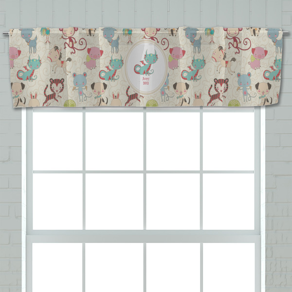 Chinese Zodiac Valance - Closeup on window