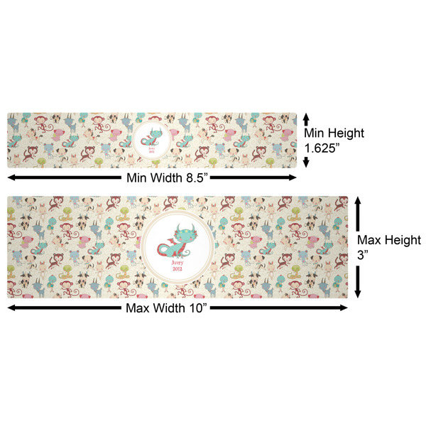 Chinese Zodiac Water Bottle Labels w/ Dimensions