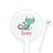 Chinese Zodiac 5.5" Round Plastic Stir Sticks - White - Single Sided (Personalized)