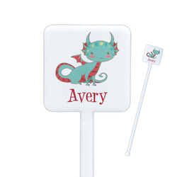 Chinese Zodiac Square Plastic Stir Sticks - Double Sided (Personalized)