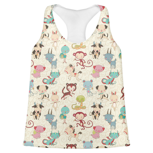 Custom Chinese Zodiac Womens Racerback Tank Top - X Large